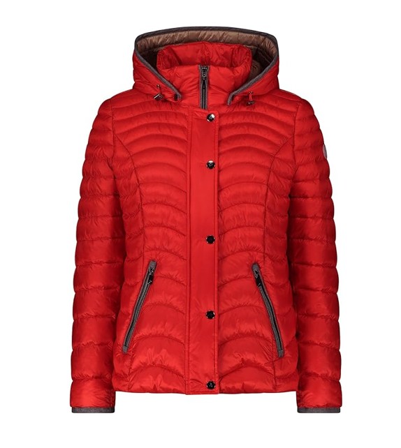 Parka rojo intenso